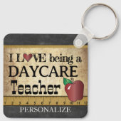 Liefde als leraar dagzorg sleutelhanger (Achterkant)