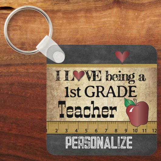 Liefde als leraar in de eerste klas sleutelhanger (Voorkant)