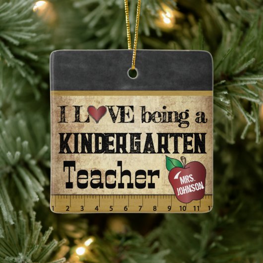 Liefde als leraar Kindergarten |  Cerami Keramisch Ornament (Boom)