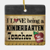 Liefde als leraar Kindergarten |  Cerami Keramisch Ornament (Voorkant)