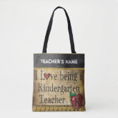 Liefde als leraar Kindergarten | DIY-naam Tote Bag (Voorkant)