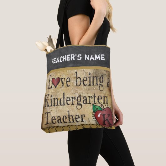 Liefde als leraar Kindergarten | DIY-naam Tote Bag (Dichtbij)