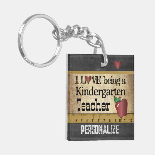 Liefde als leraar Kindergarten Sleutelhanger (Voorkant Links)