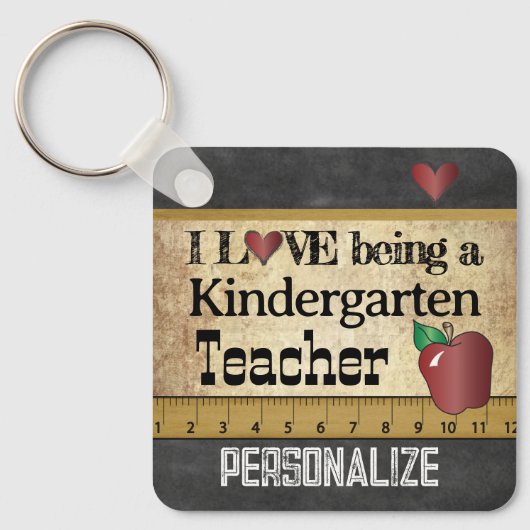 Liefde als leraar Kindergarten Sleutelhanger (Voorkant)