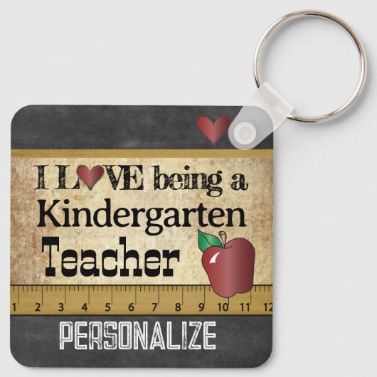 Liefde als leraar Kindergarten Sleutelhanger (Achterkant)