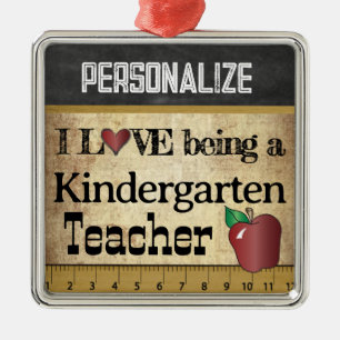 Liefde als leraar Kindergarten VINTAGE Metalen Ornament