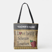 Liefde als leraar wetenschap | DIY-naam Tote Bag (Achterkant)