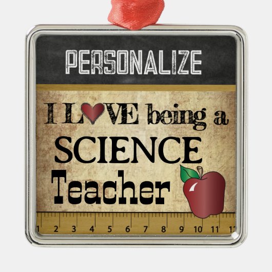 Liefde als leraar wetenschap | VINTAGE Metalen Ornament (Voorkant)