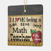Liefde als leraar Wiskunde (Editable) Keramisch Ornament (Links)