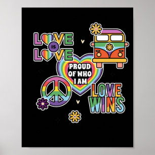 Liefde als liefde. Wie ben ik? LGBT+pride. Poster