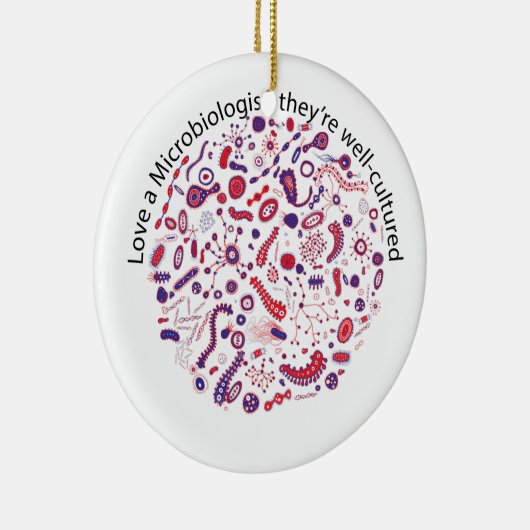 Liefde als microbioloog keramisch ornament (Rechts)