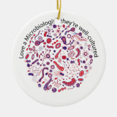 Liefde als microbioloog keramisch ornament (Voorkant)