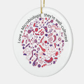 Liefde als microbioloog keramisch ornament (Links)