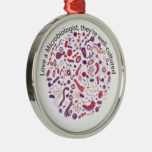 Liefde als microbioloog metalen ornament (Rechts)