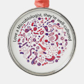Liefde als microbioloog metalen ornament (Voorkant)