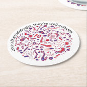 Liefde als microbioloog ronde kartonnen onderzetter (Gebogen)