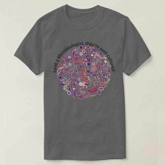 Liefde als microbioloog t-shirt (Design voorkant)