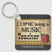 Liefde als muziekleraar sleutelhanger (Voorkant)