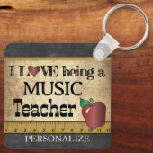 Liefde als muziekleraar sleutelhanger (Achterkant)
