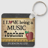 Liefde als muziekleraar sleutelhanger (Achterkant)