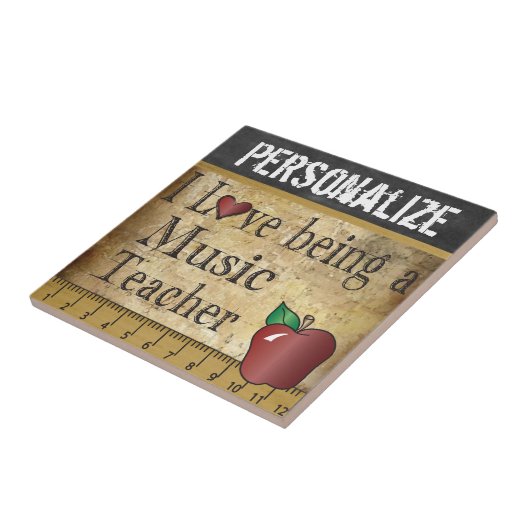 Liefde als muziekleraar tegeltje (Zijkant)