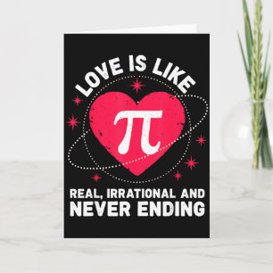 Liefde als Pi Echt Irrationeel Eindeloos Valentijn Kaart