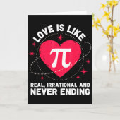 Liefde als Pi Echt Irrationeel Eindeloos Valentijn Kaart (Gele Bloem)