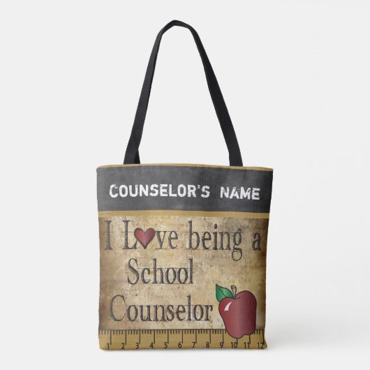 Liefde als schooladviseur | DIY-naam Tote Bag (Achterkant)