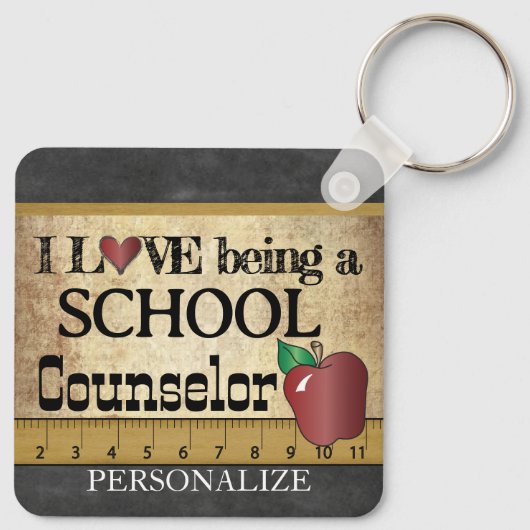 Liefde als schooladviseur sleutelhanger (Achterkant)