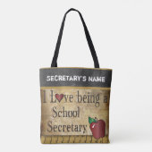 Liefde als schoolsecretaris | DIY-naam Tote Bag (Achterkant)