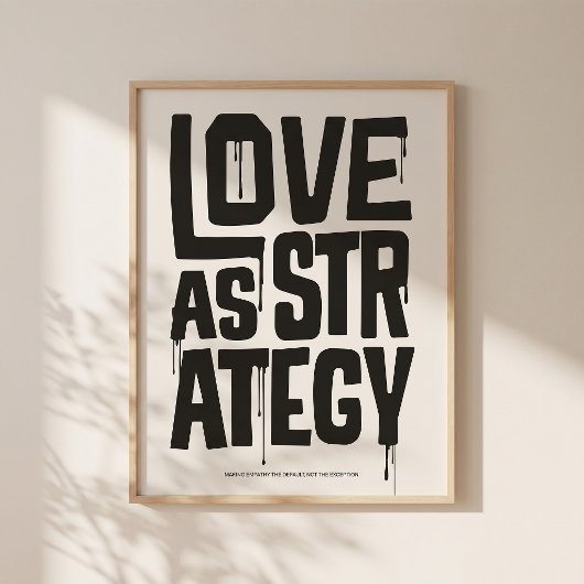 Liefde als Strategie Poster – Typografie Muurprint