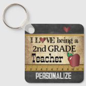 Liefde als tweede klas leraar sleutelhanger (Voorkant)