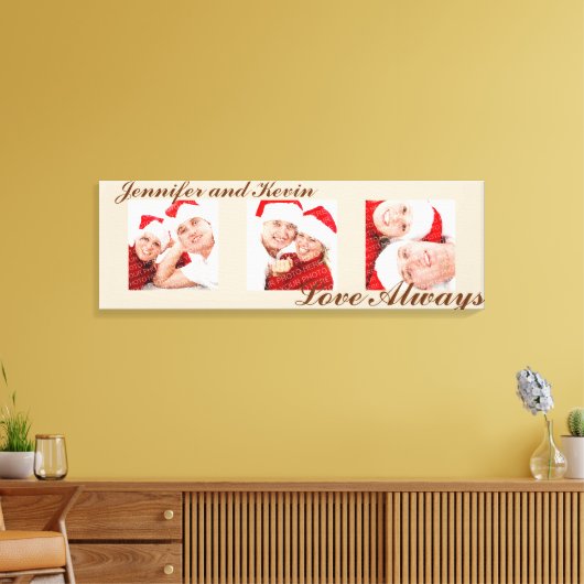 Liefde altijd aangepast driepych fototekencanvas canvas afdruk (Insitu (Woonkamer))
