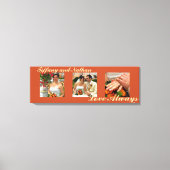 Liefde altijd aangepast driptyse foto rood canvas (Voorkant)