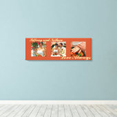 Liefde altijd aangepast driptyse foto rood canvas afdruk (Insitu (Houten vloer))