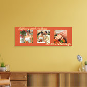 Liefde altijd aangepast driptyse foto rood canvas afdruk (Insitu (Woonkamer))