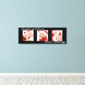 Liefde altijd aangepaste triptiek foto kunst zwart canvas afdruk (Insitu (Houten vloer))