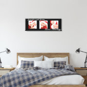 Liefde altijd aangepaste triptiek foto kunst zwart canvas afdruk (Insitu (Slaapkamer))