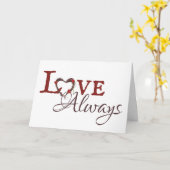 Liefde Altijd, Altijd op Mijn Gedachten Voor altij Kaart (Gele Bloem)