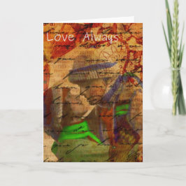 Liefde Altijd Blank Inside Wenskaart Feestdagen Kaart