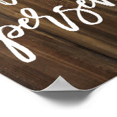 Liefde altijd doorzettend op Faux Wood | POSTER (Hoek)