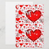 Liefde, altijd en altijd briefpapier (Voorkant / Achterkant)