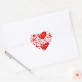 Liefde, altijd en altijd hart sticker (Envelop)