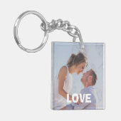 Liefde altijd en altijd persoonlijke foto-Sleutelh Sleutelhanger (Voorkant Links)