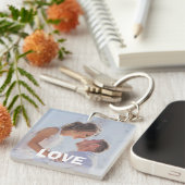 Liefde altijd en altijd persoonlijke foto-Sleutelh Sleutelhanger (Voorkant Rechts)