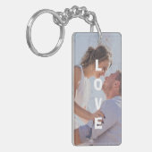 Liefde altijd en altijd persoonlijke foto-Sleutelh Sleutelhanger (Voorkant Links)