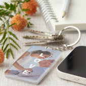 Liefde altijd en altijd persoonlijke foto-Sleutelh Sleutelhanger (Voorkant Rechts)