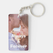 Liefde altijd en altijd persoonlijke foto-Sleutelh Sleutelhanger (achterkant)