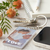 Liefde altijd en altijd persoonlijke foto-Sleutelh Sleutelhanger (Voorkant Rechts)