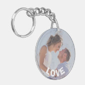 Liefde altijd en altijd persoonlijke foto-Sleutelh Sleutelhanger (Voorkant Links)